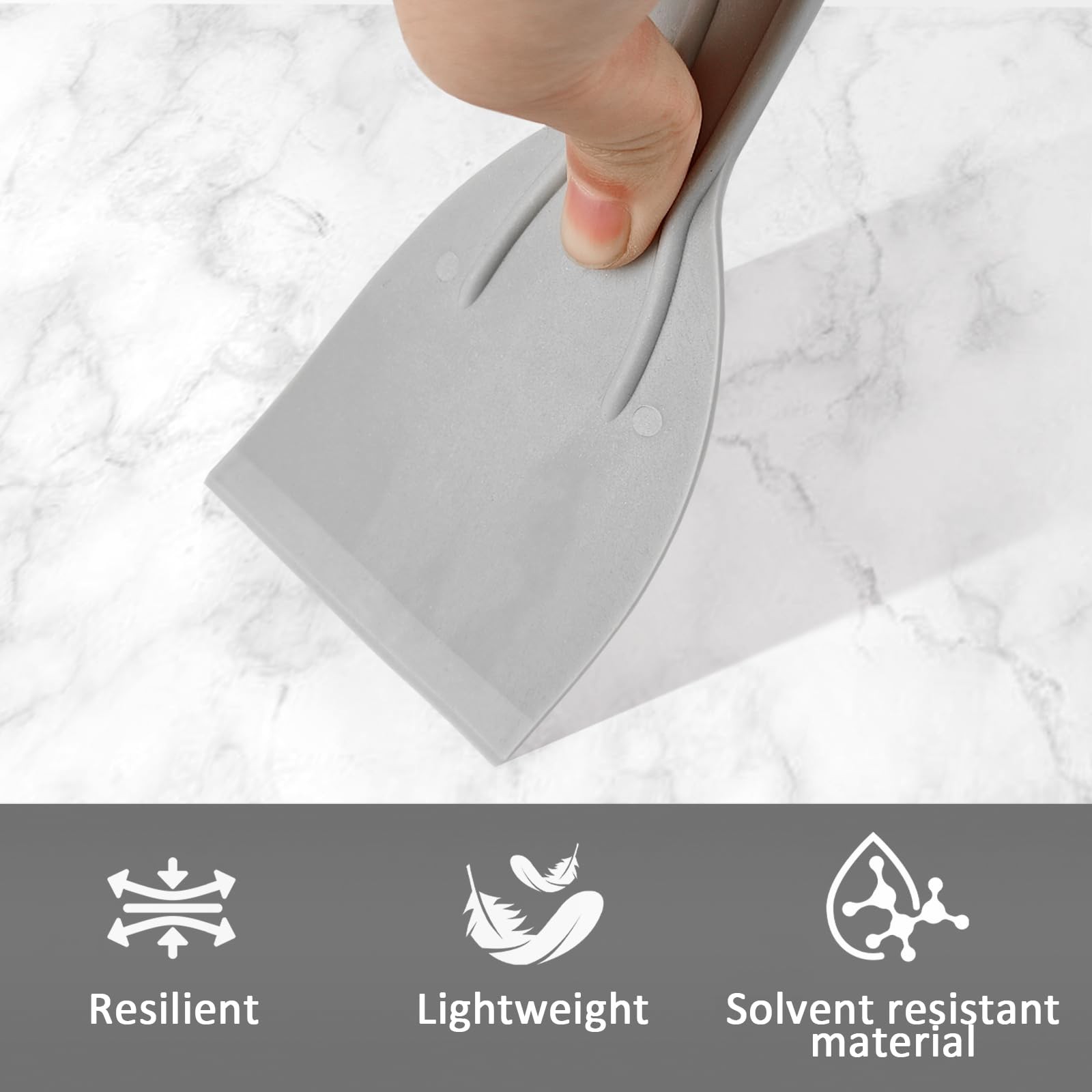 Plastic Putty Knife Flexible Scraper for Spackling, Multi-Size Paint Scraper