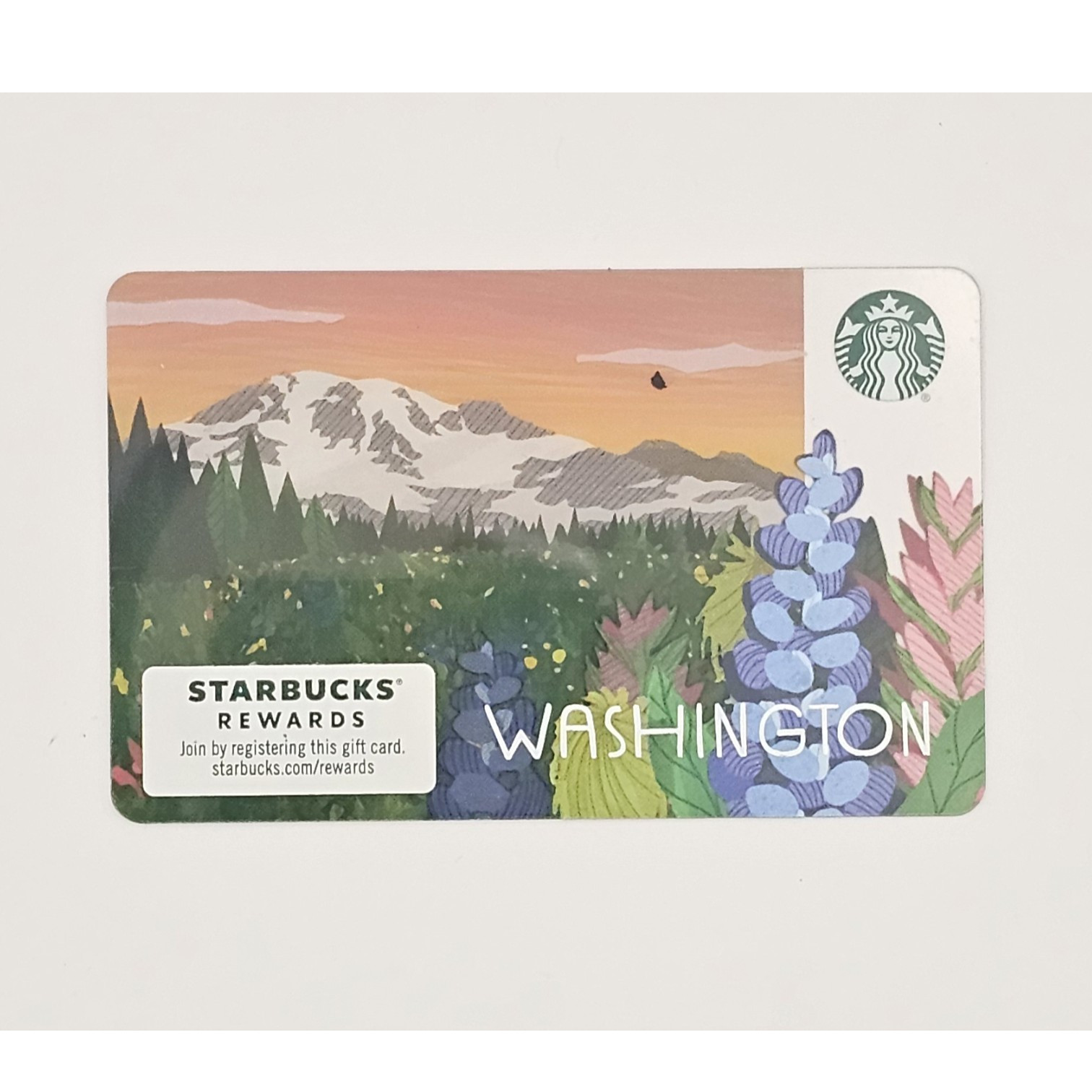 Starbucks Gift Card Washington Design No Expiration