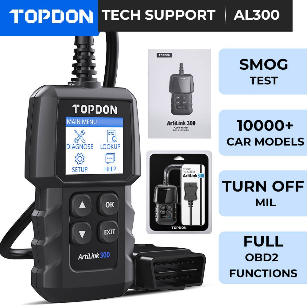 TOPDON AL300 Car Code Reader OBD2 Diagnostic Scan Tool For Ford Holden BMW VW