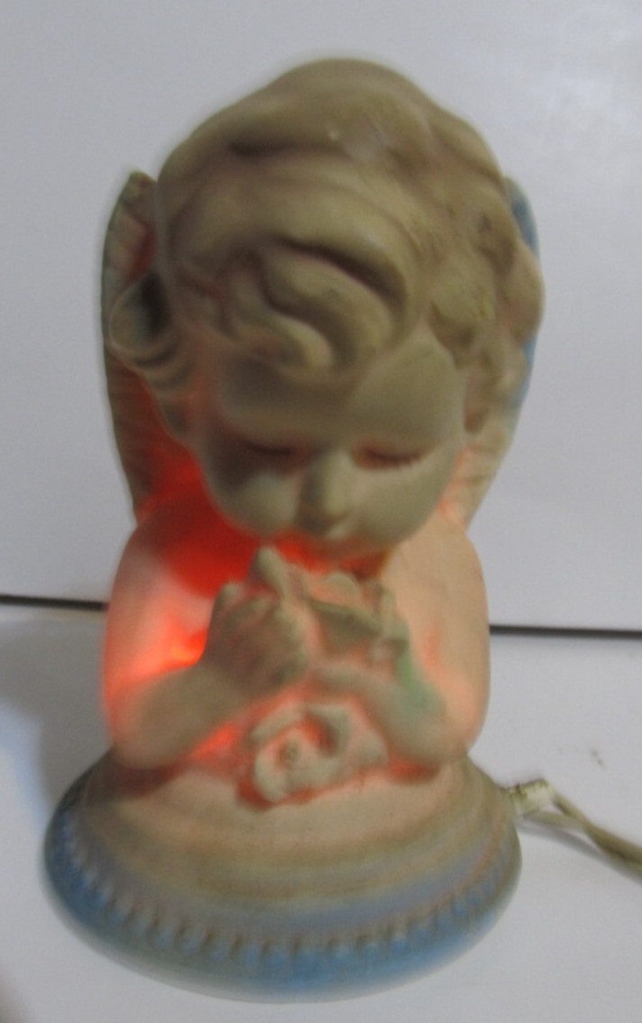 VINTAGE RUBBER NIGHT LIGHT ANGEL (TB4)