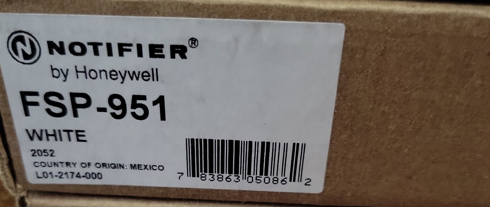 NOTIFIER FSP-951  ADDRESSABLE PHOTO DETECTOR NIB!!  USA STOCK