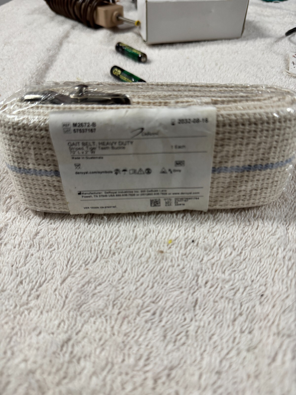Deroyal Gait Belt Heavy Duty Tiger Teeth Buckle  2" X 70"