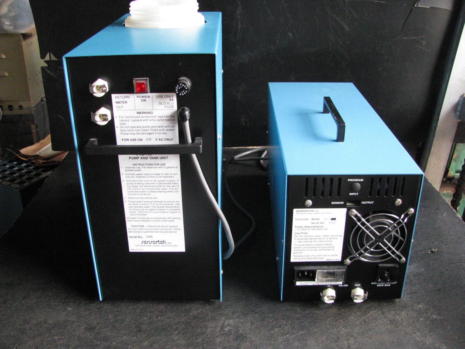 SENSORTEK PUMP/TANK & TS-4 CONTROLLER for MICROSCOPE HEATING/COOL THERMAL STAGE