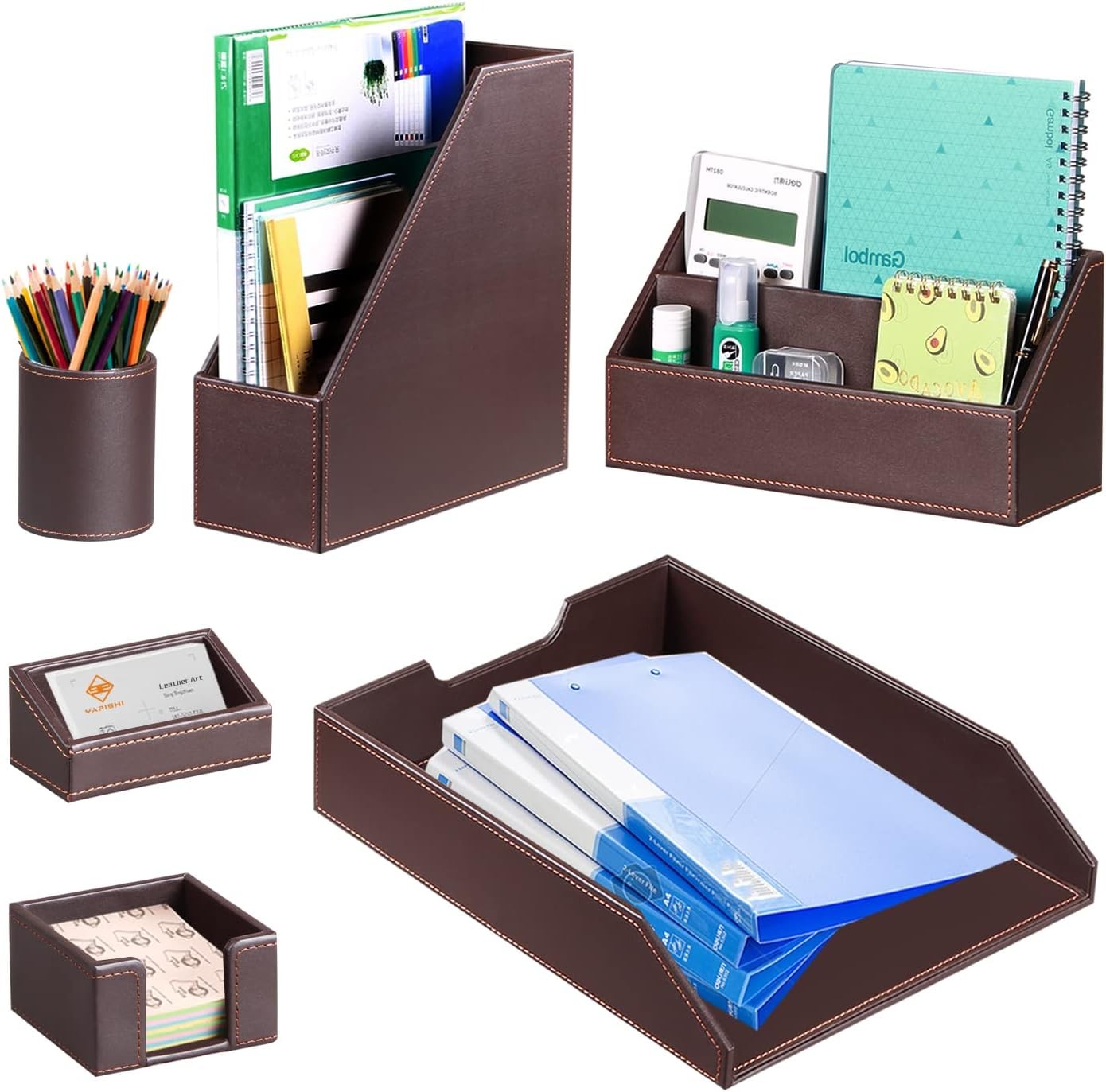 Desk Accessories & Workspace Organizers 6 PCS Office Supplies Organization Set-