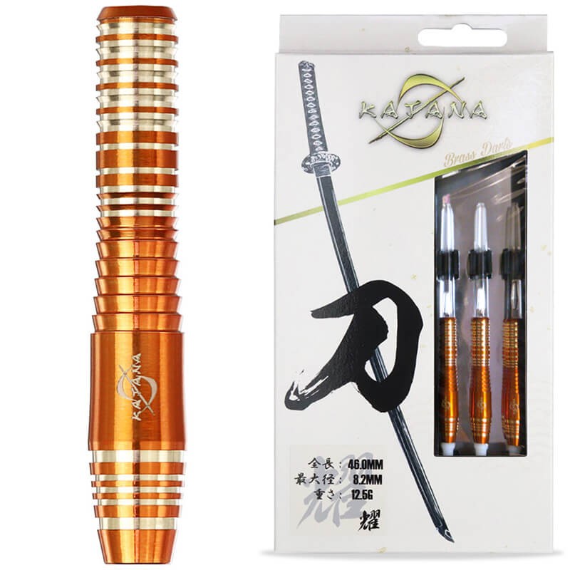 Dynasty Brass Darts Set "Yo" Orange Barrel