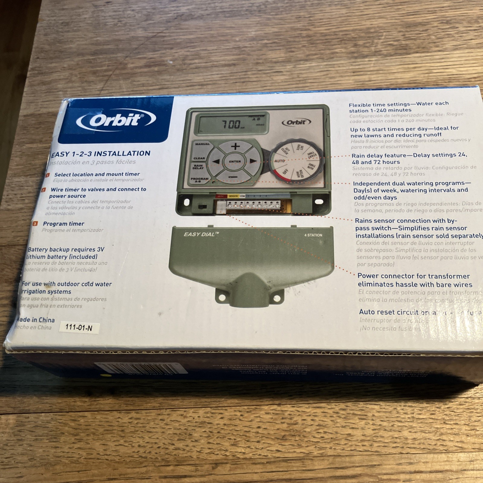 Orbit 4 Station Easy Set Logic Indoor Sprinkler Timer Model: 57874