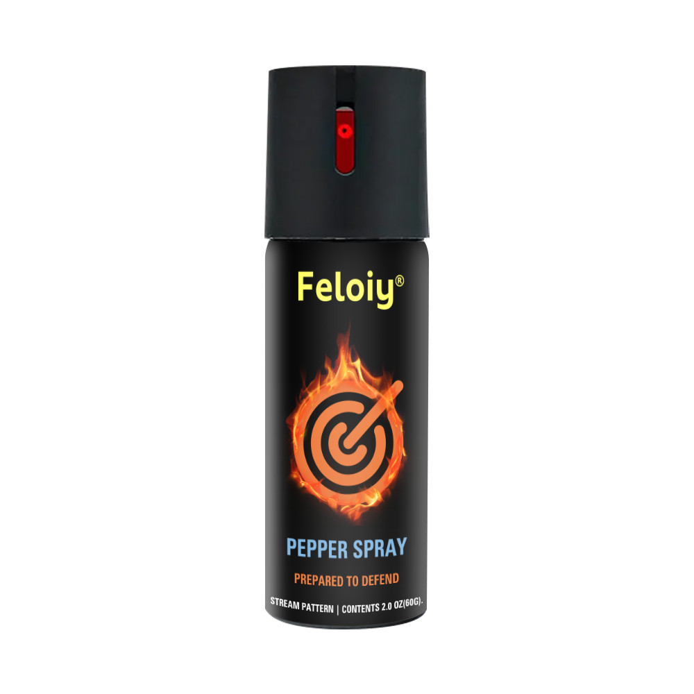 1 Bottle Feloiy Pepper Spray 2oz Maximum Strength Self Defense Security Black