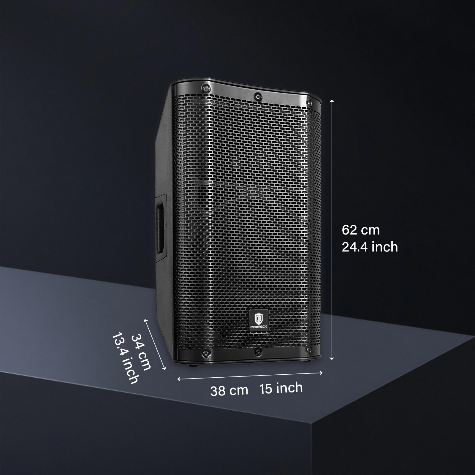 PRORECK PA Powered Mixer Speaker System 2000W 6-channel with 12'' Speakers