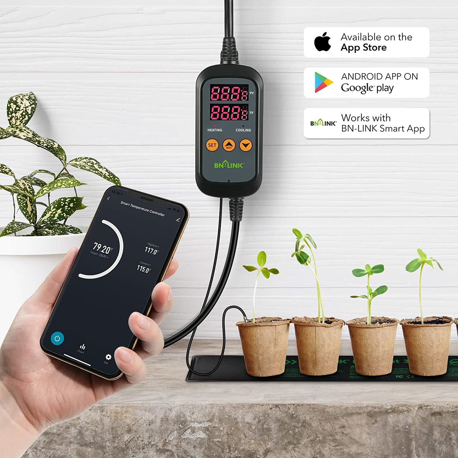 BN-LINK Smart WiFi Digital Temperature Controller Heating Cooling Dual Output
