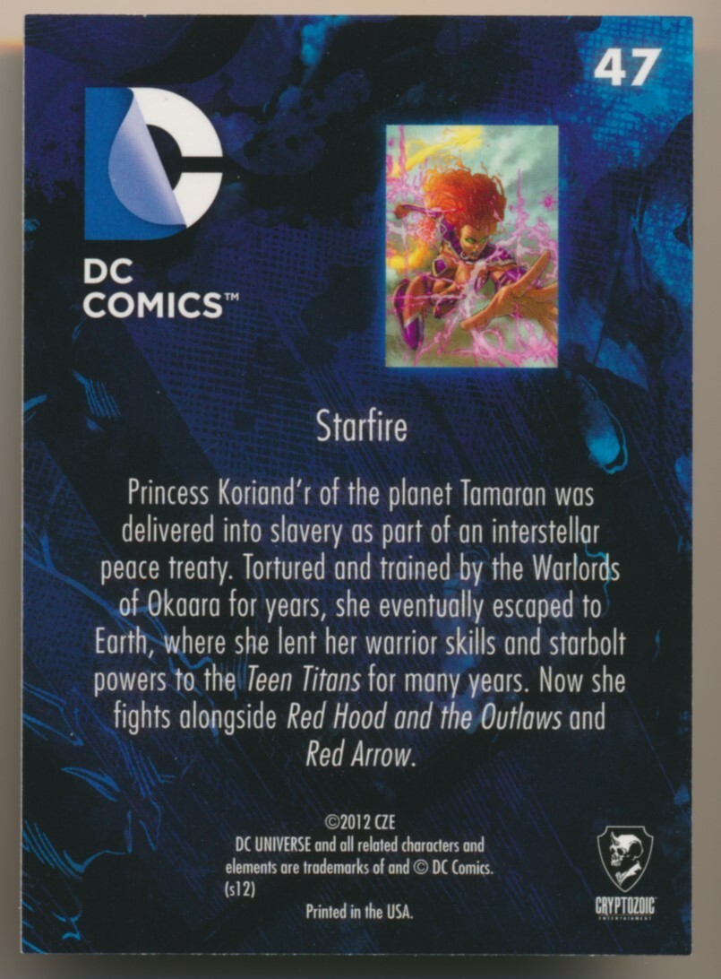 #47 STARFIRE 2012 Cryptozoic DC The New 52 TITANS