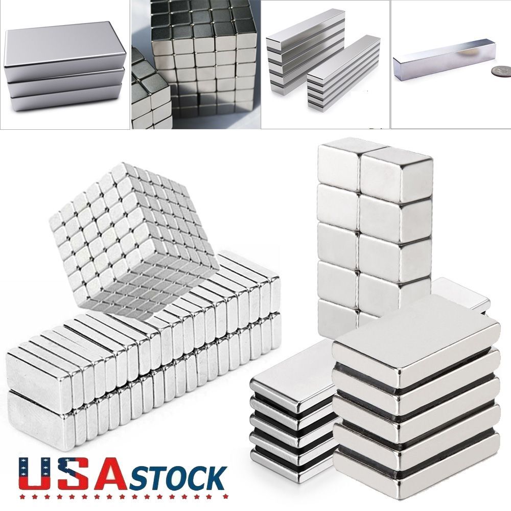 N52 Strong Rare Earth Block Neodymium Magnet Industrial DIY Magnets UP TO 60MM