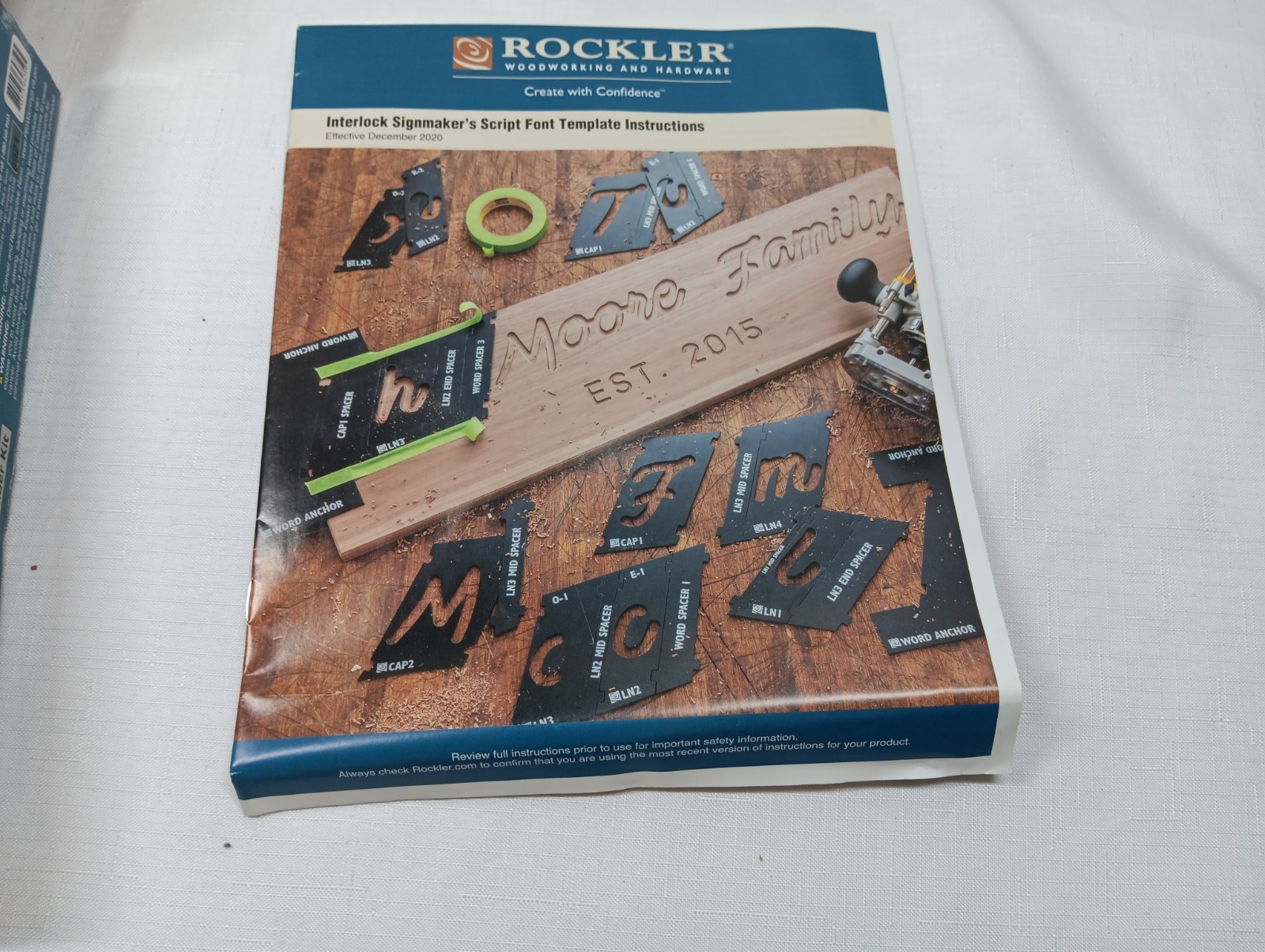 Rockler Interlock Signmaker’s Templates Script Font Number Kit