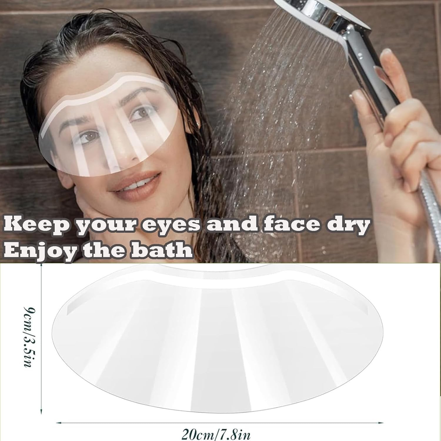 100 Pcs Shower Face Eye Shield After Surgery，Disposable Clear Plastic