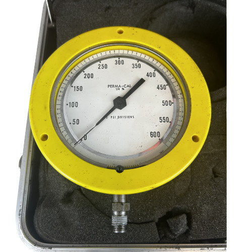PERMA-CAL Process Gauges Set 3 Yellow Gauges w/Case industrial