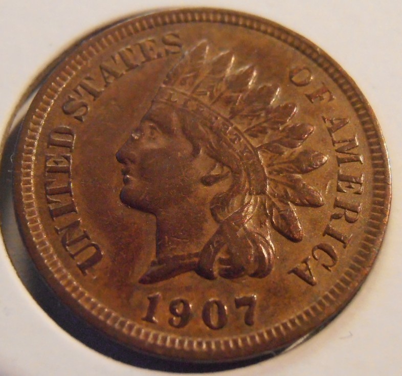 1907 Indian Head Cent, (07EG1)