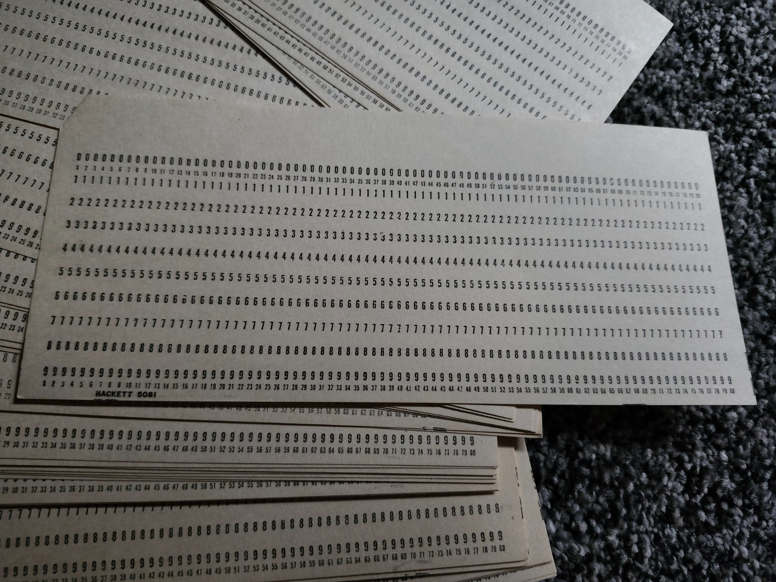 vintage computer punch cards (NECC and Hackett  5081)- lot of 33