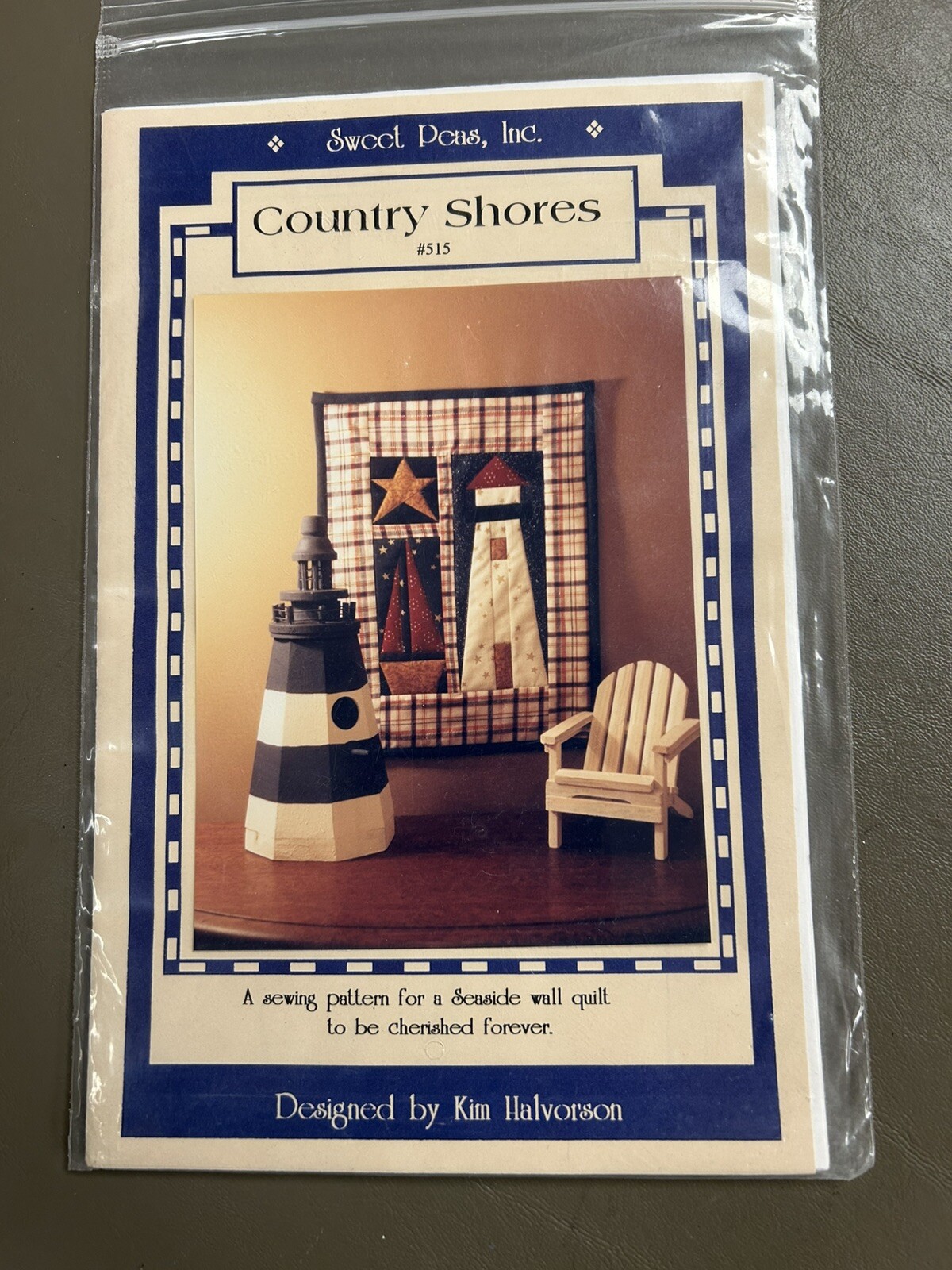 VTG Sweet Peas Quilt Pattern 515 ‘Country Shores’ 1995 Seaside Wall Quilt