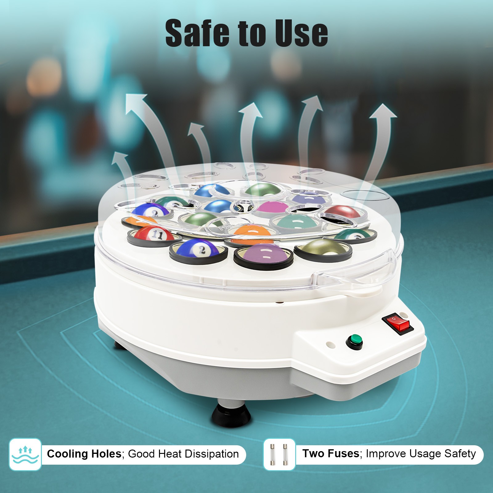 Automatic Pool Balls Cleaner/Snooker Cleaner Maintenance Cleaning Machine 110V