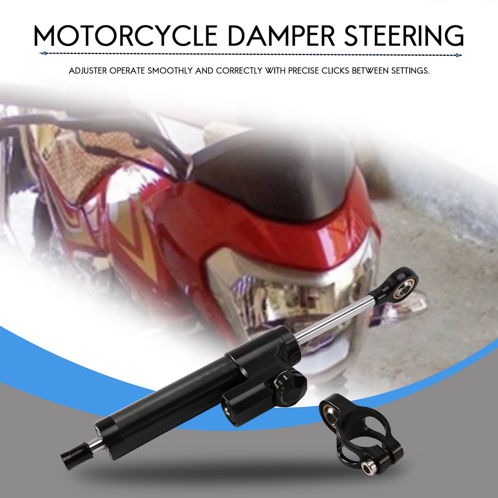 Universal Steering Damper Motorcycle Stabilizer Linear Reversed Control3137