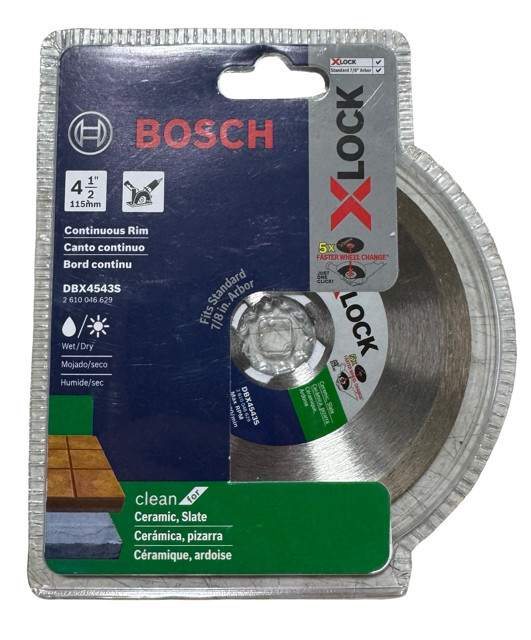 Bosch 4-1/2" X-LOCK Continuous Rim Diamond Blade