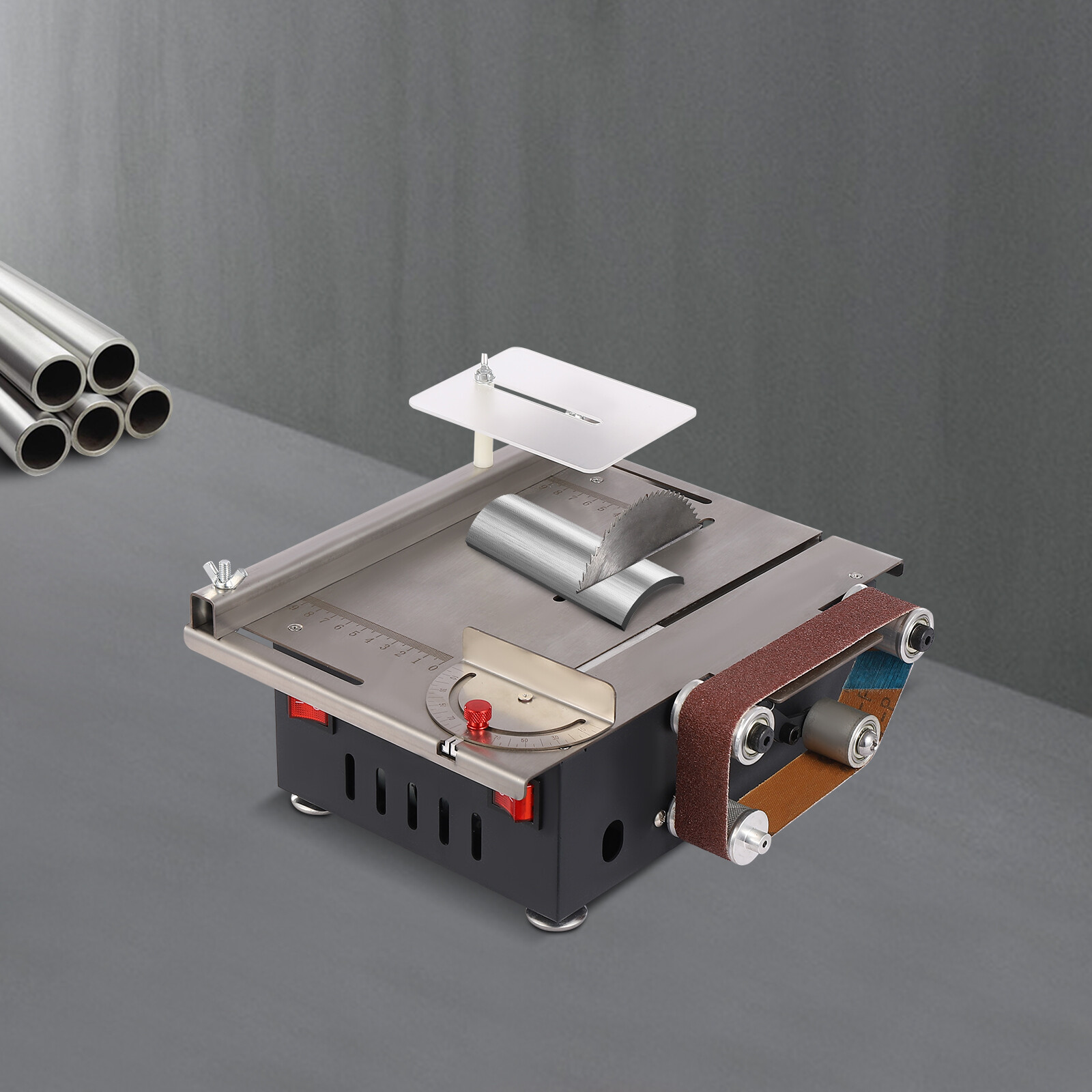 200W Mini Table Saw, Countertop Belt Sander, Multifunctional Circular Table Saw