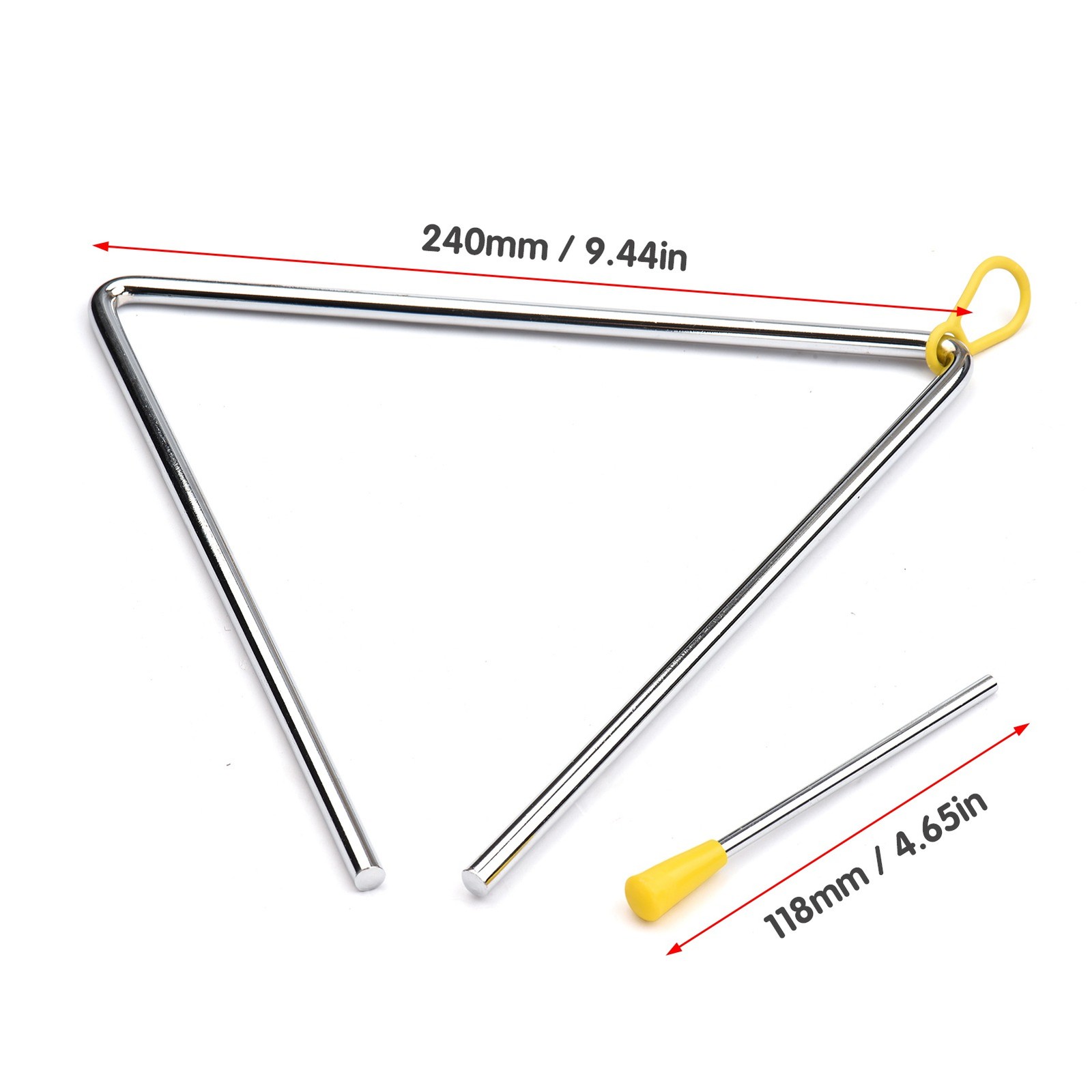 10 Inch Triangle Percussion Instrument With (Min Order 10 Pcs)
