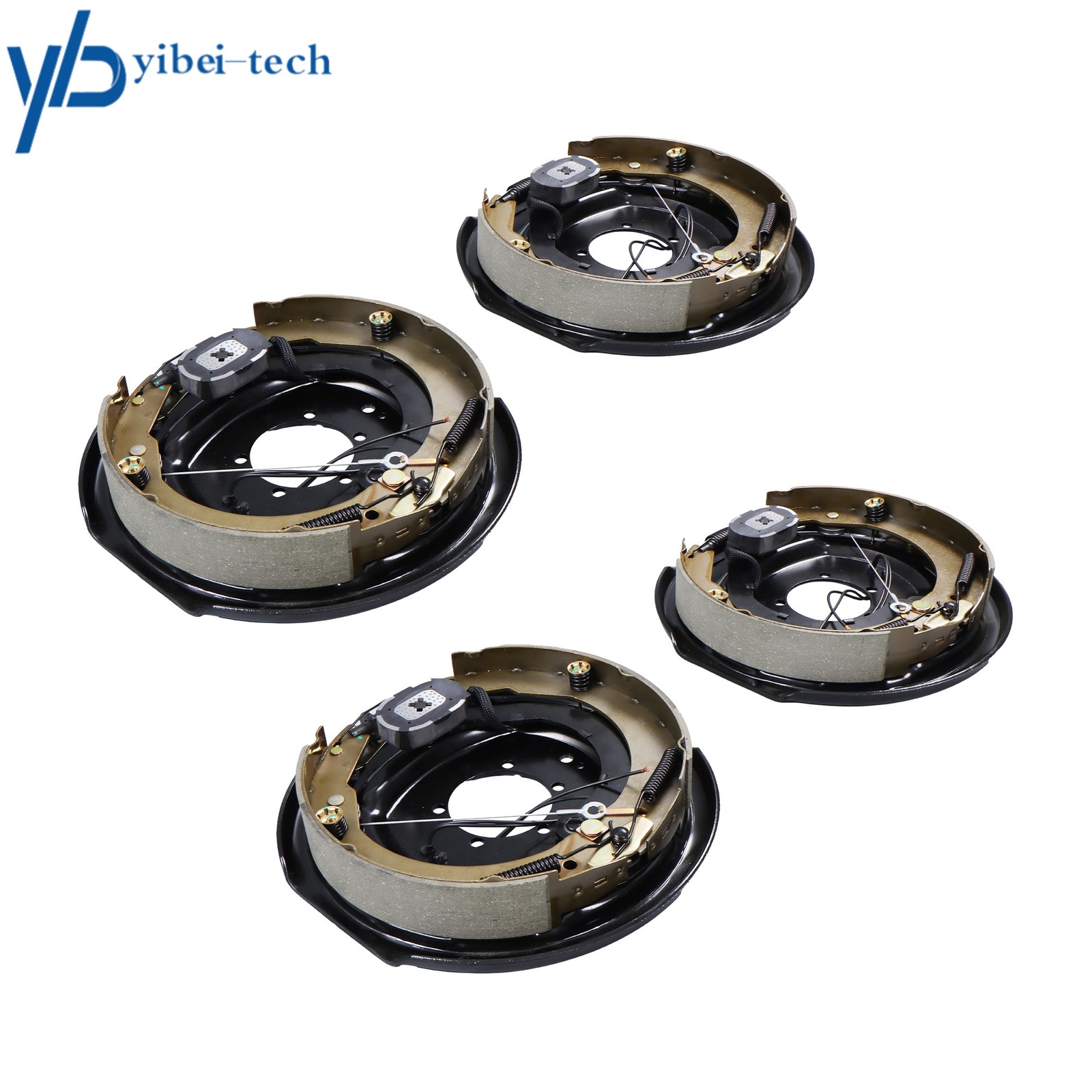 Electric Trailer Brake Assembly 4 Pcs 12" x 2" Self-Adjusting For 7000 lbs Axle
