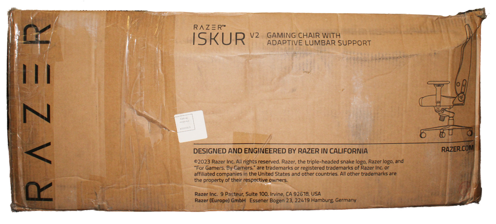 Razer Iskur V2 EPU Leather Adaptive Lumbar Support Gaming Chair | Black & Green