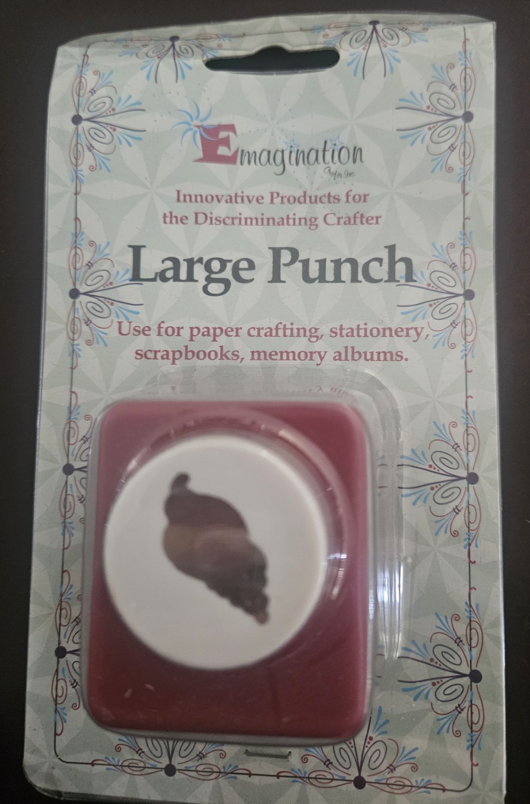 Conch Shell Nautical Jumbo Hole Punch Emagination paper Scrapbook Craft Shape