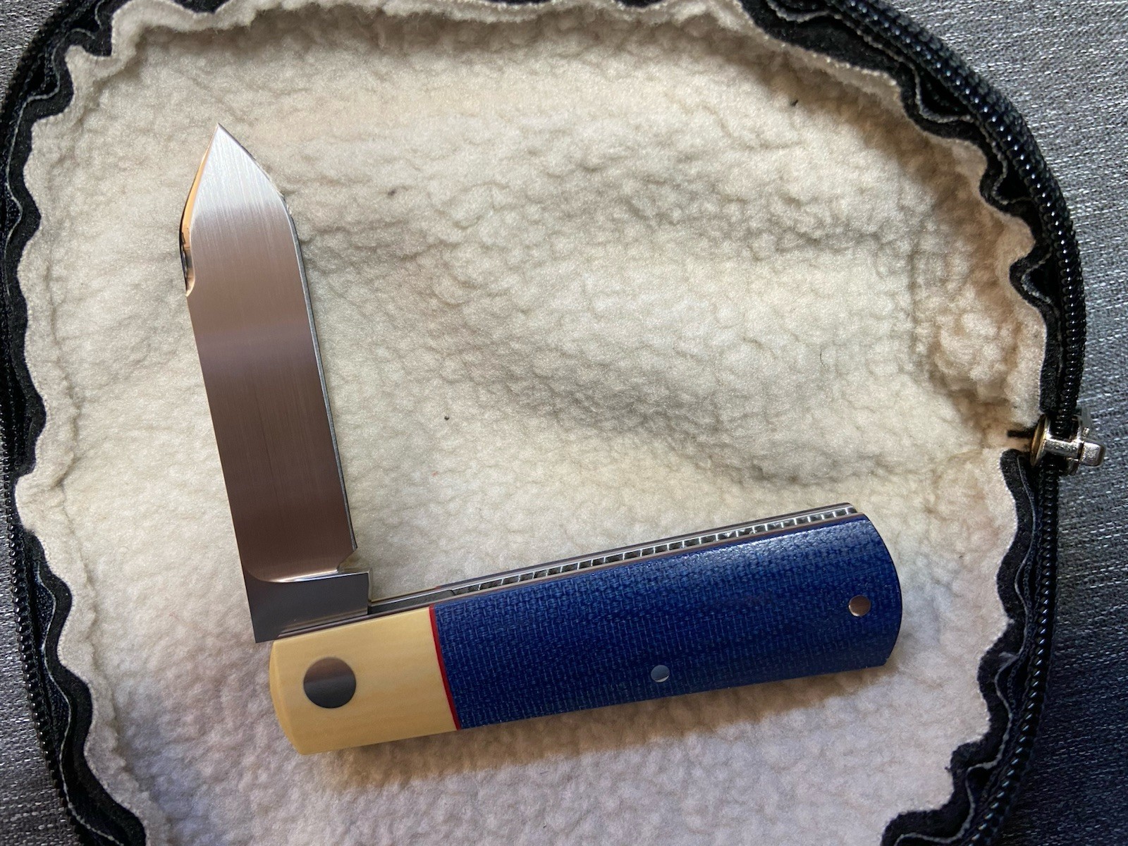 WF STEENKAMP -BLUE MICARTA -Barlow- SLIP JOINT KNIFE