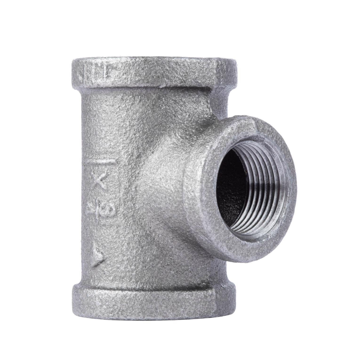 BK Products 520-754HN Black Malleable Iron Reducing Tee 1 FIP x 1 in.