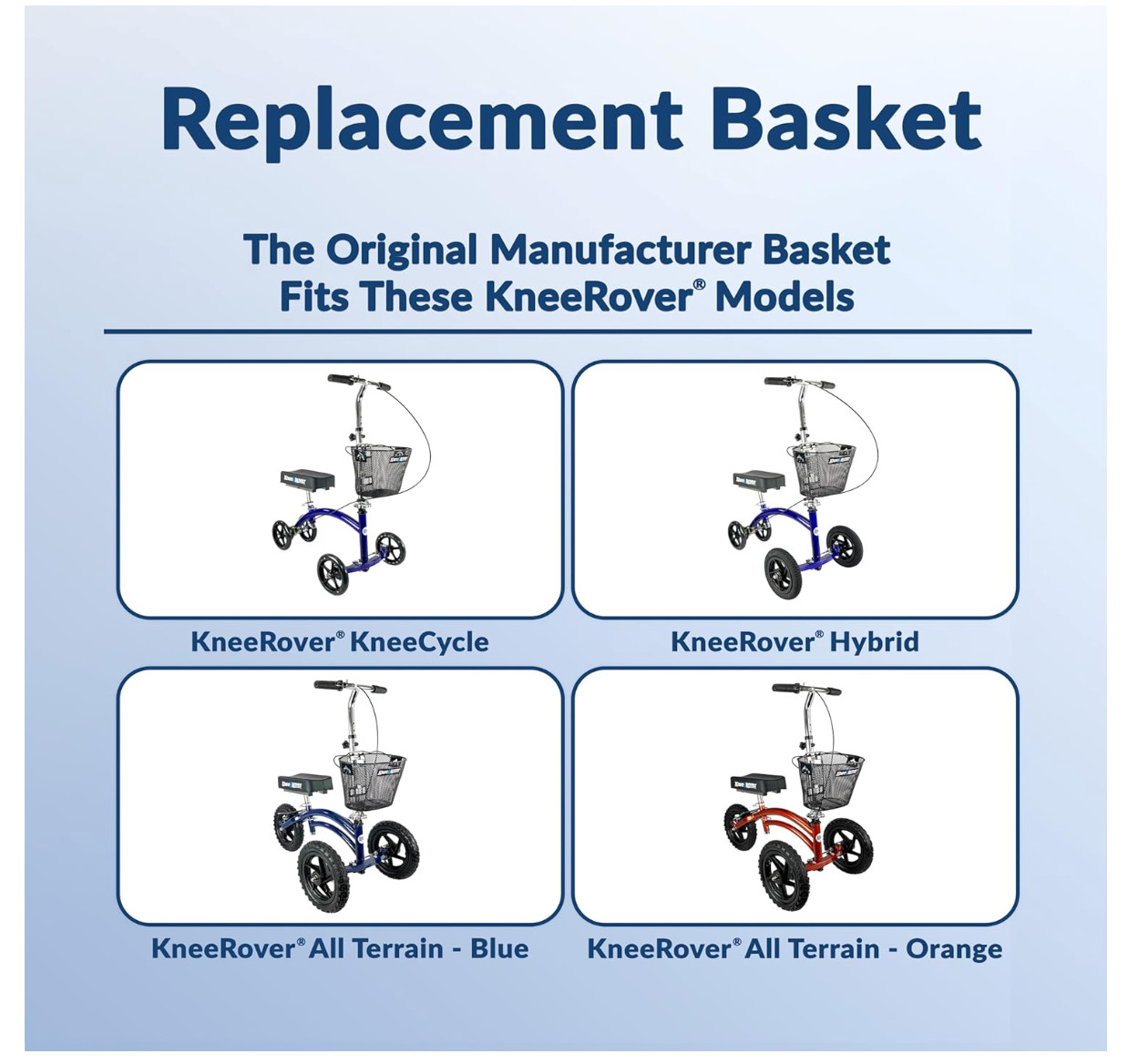 KneeRover Knee B1 Scooter Basket Accessory Handle Universal Bracket Mount