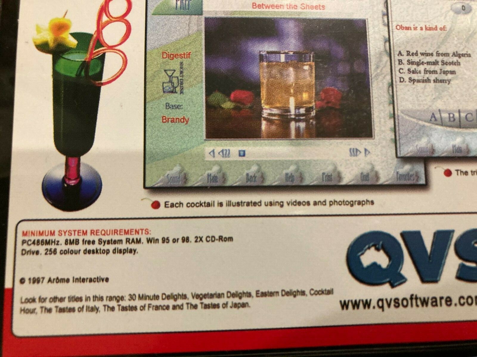 Cocktail Hour (1997) - A Multimedia Guide To 170 Recipes PC CD-ROM
