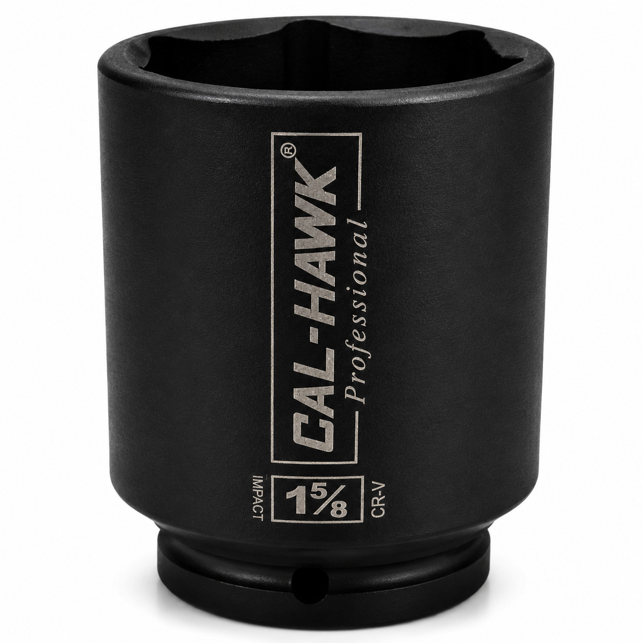 1/2" Dr x 1-5/8" Deep Impact Socket 6 Point Cr-Mo 78mm Length Black