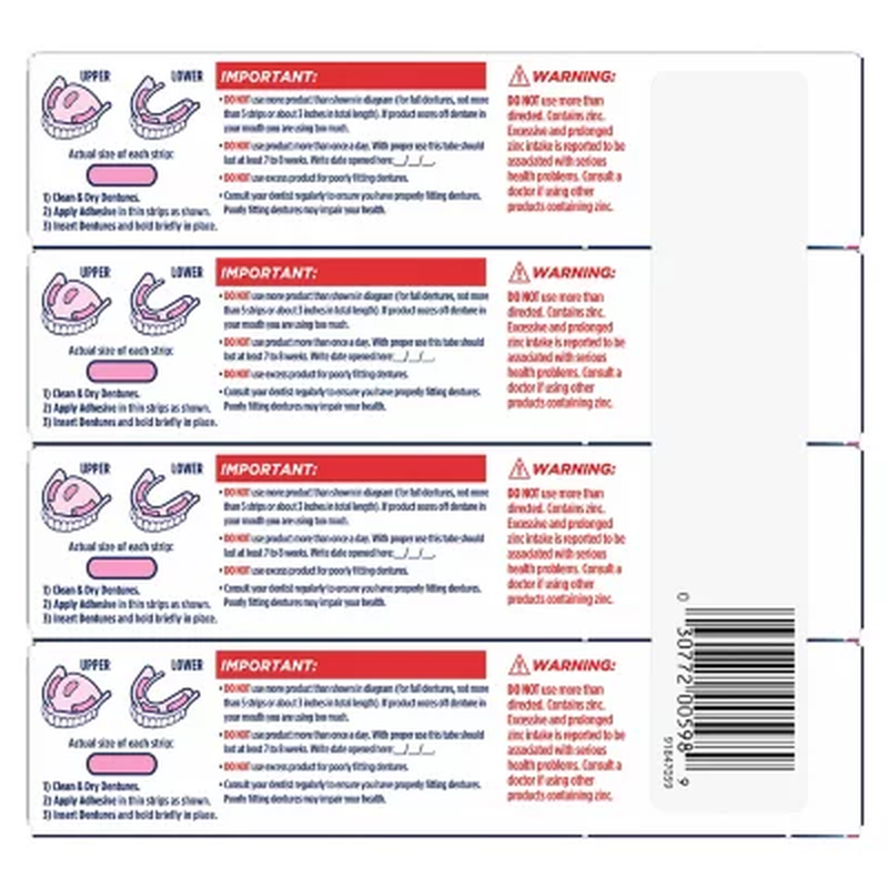 Fixodent Advanced Denture Adhesive - Max Hold, 2.2 oz. - 4 Pack