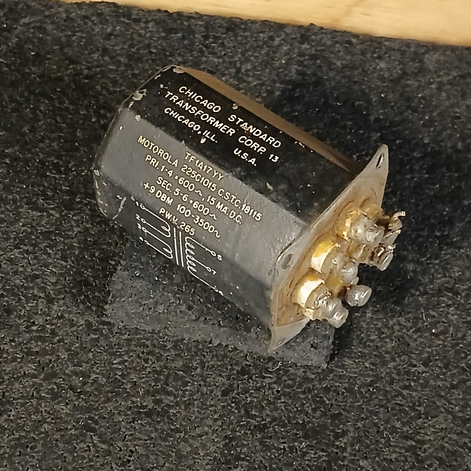 Early Chicago Standard T 18115 Octagon Shaped Pre-Amp Audio Transformer TF1A17YY
