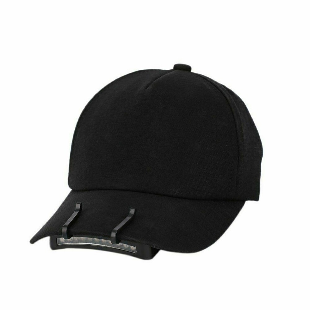 11 LED Beads Mini Cap Clip-on Head Lamp Headlight Hat Mounted Torch Light