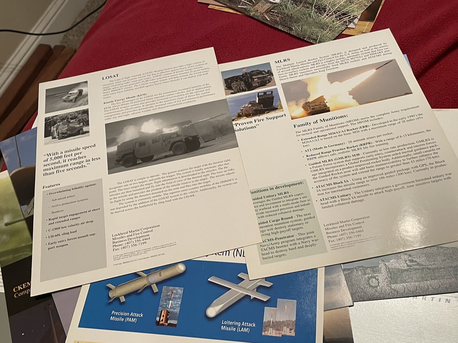 Lockheed Martin Public Relations Pack Anti Tank Missile HIMARS MLRS MEADS Apache
