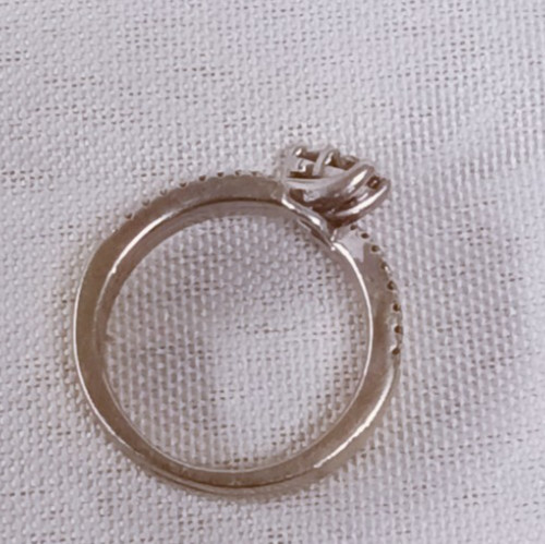 14k White Gold Diamond Forever Us Wedding Ring - Size 6 - 6.5g