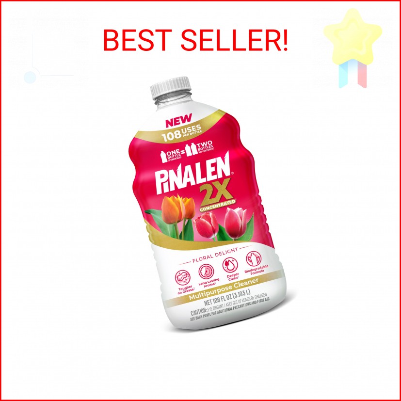 PINALEN 2X Max Aromas Concentrated Multipurpose Cleaner - Floral Delight Scent -