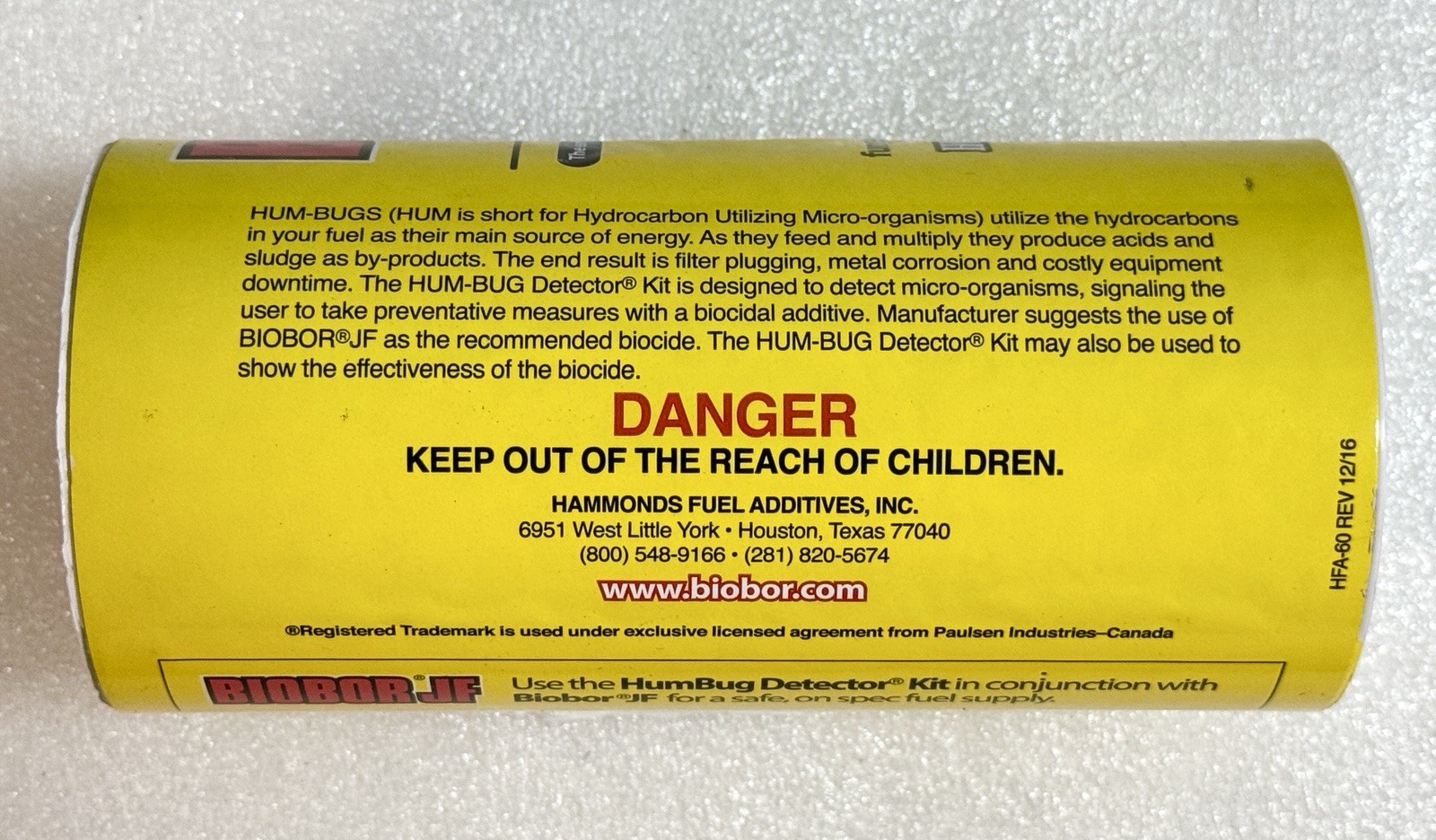Hammonds BIOBOR HUM-BUG DETECTOR KIT for Aviation Fuels & Light Oils