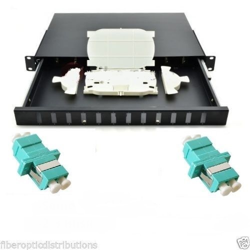 1U LGX Fiber Patch Panel 6 LC Duplex OM3 12 Fiber Rack Mount Loaded -849