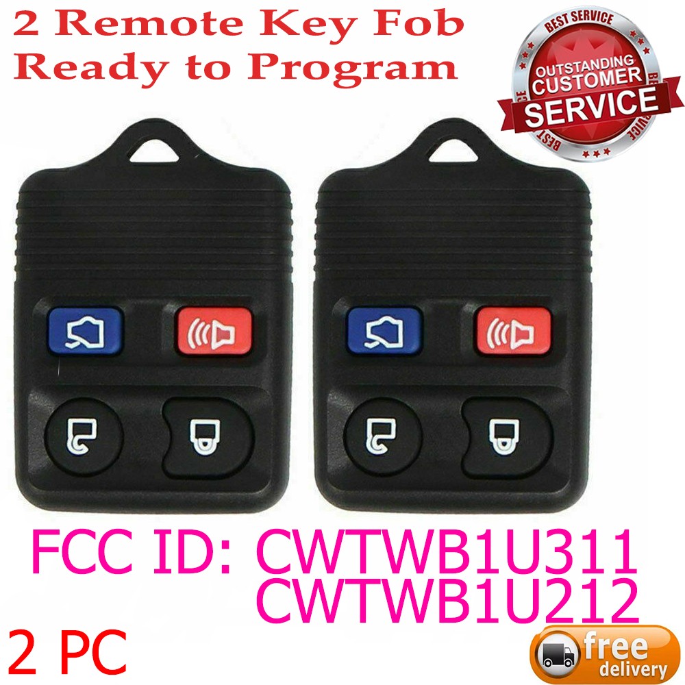 For Ford Replacement Alarm Remote Keyless Entry Control Key FOB Clicker 4 Button