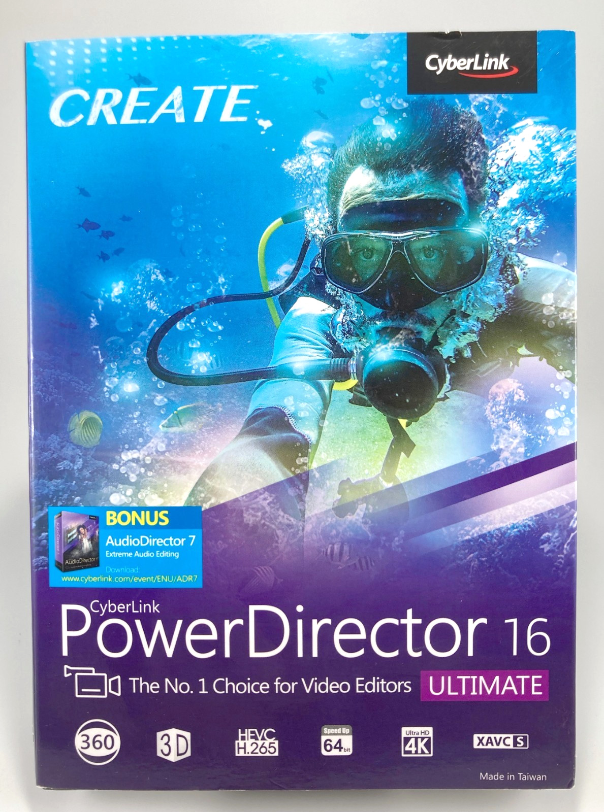 NEW Sealed! Cyberlink Power Director 16 Ultimate Video Editor 4k 3D 360 A-1036