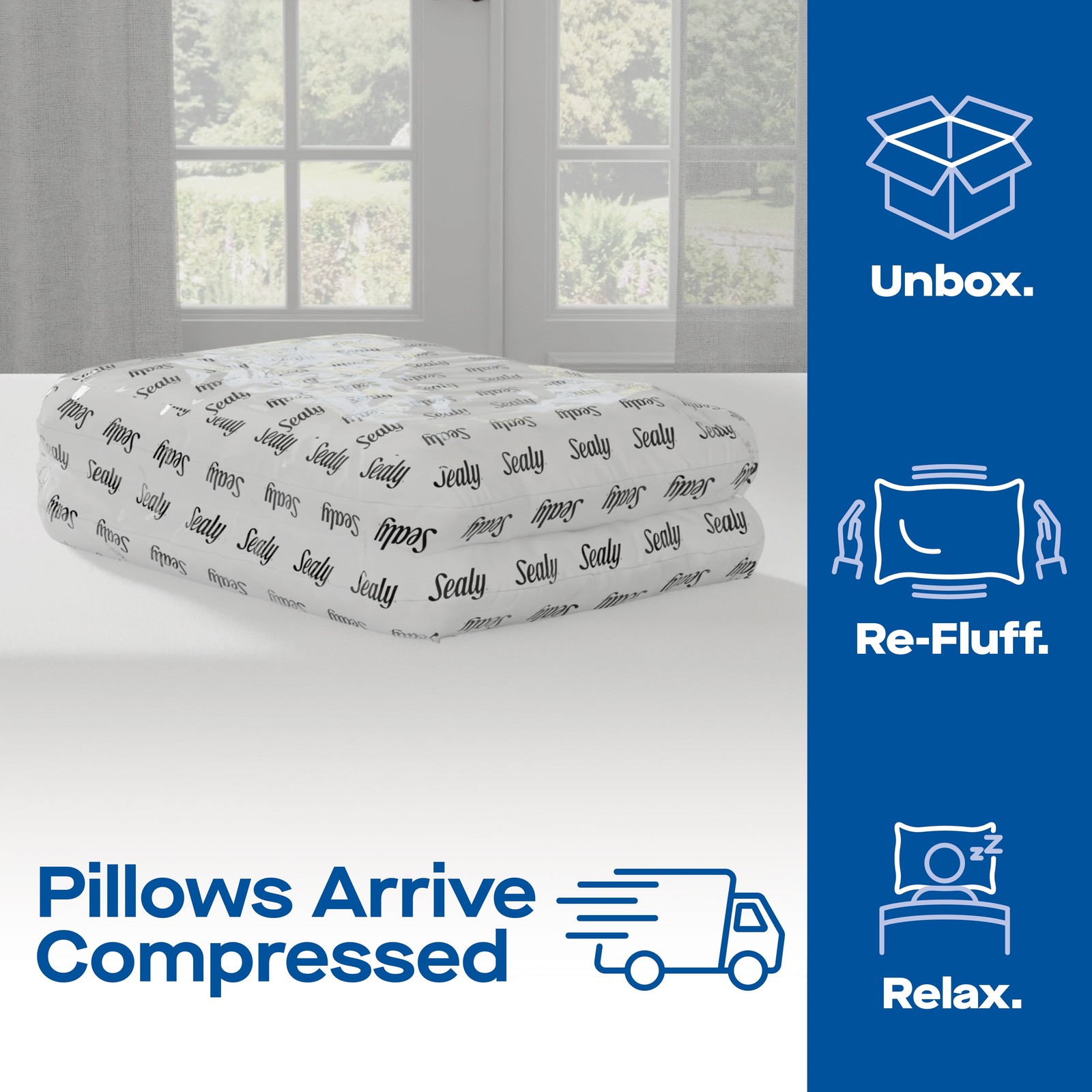 ® Down Alternative Cloud Luxe Bed Pillows Standard/Queen Adaptive Huggable Core