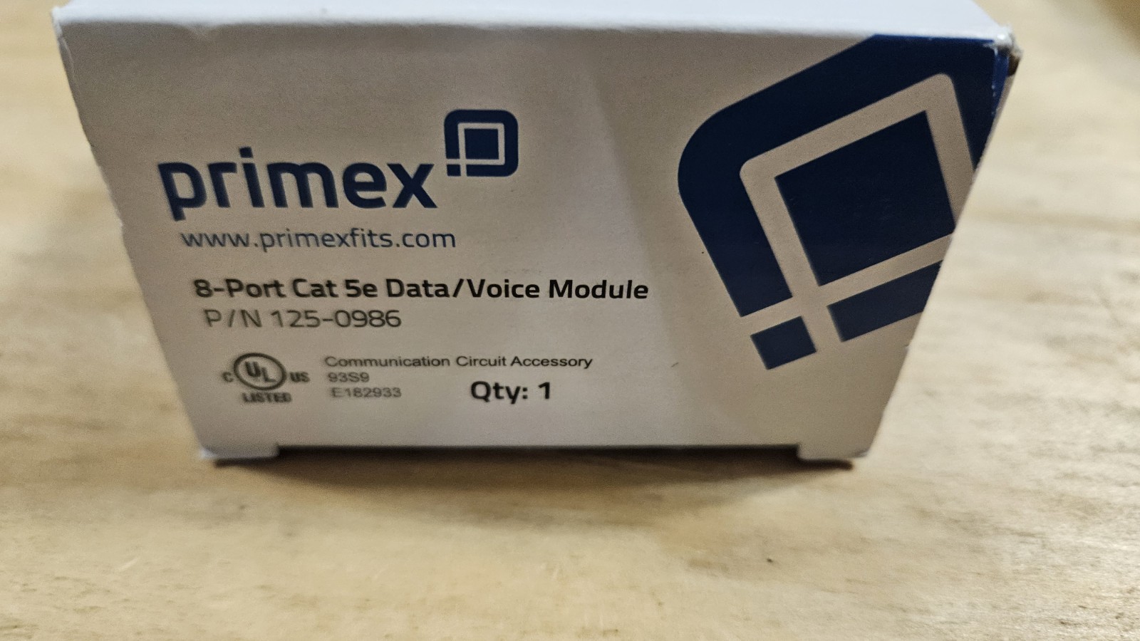 NEW Primex 125-0986 8-PORT CAT5E DATA/VOICE MODULE open box data input jacks