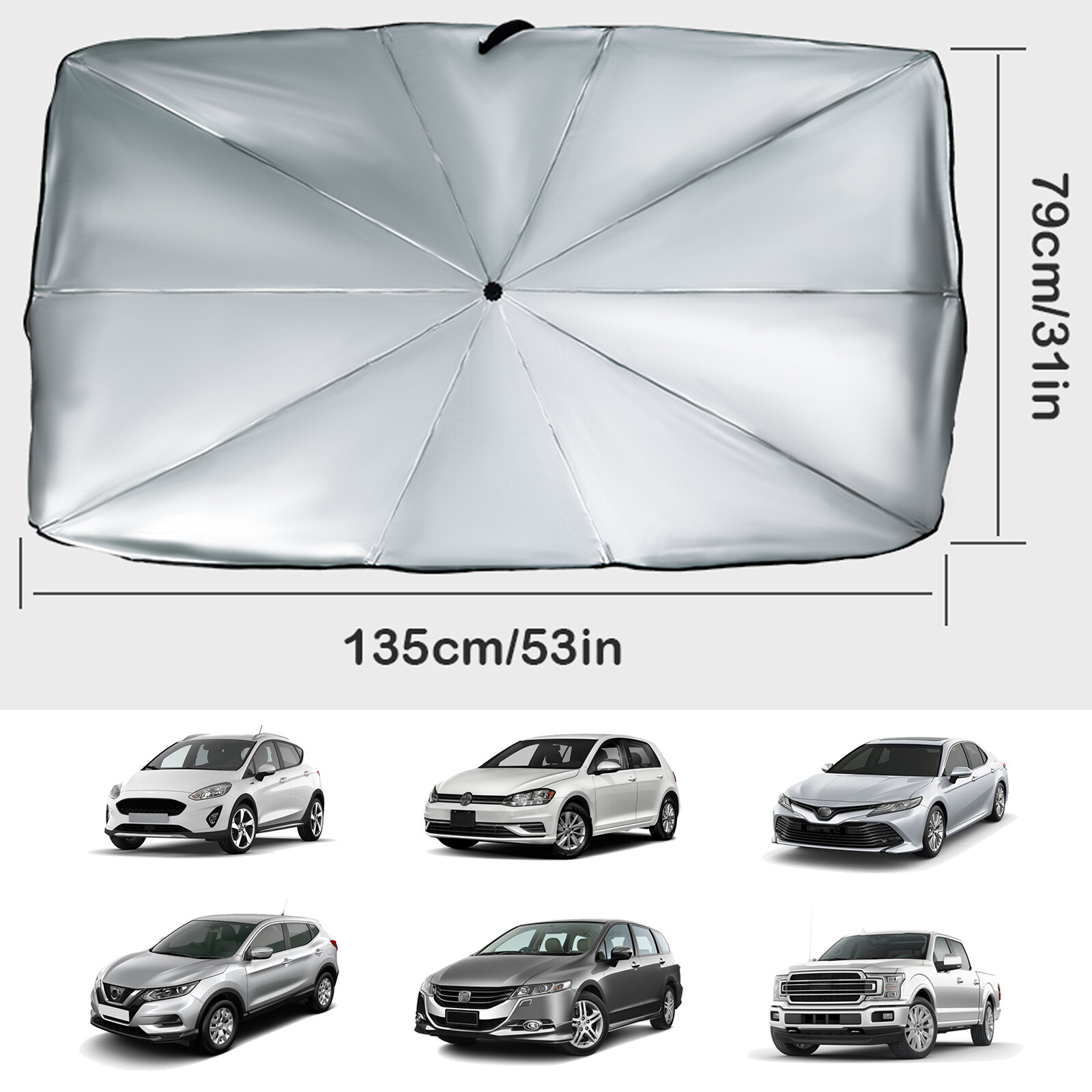 Car Windshield Sun Shade Umbrella Front Window Cover Visor Foldable UV Block