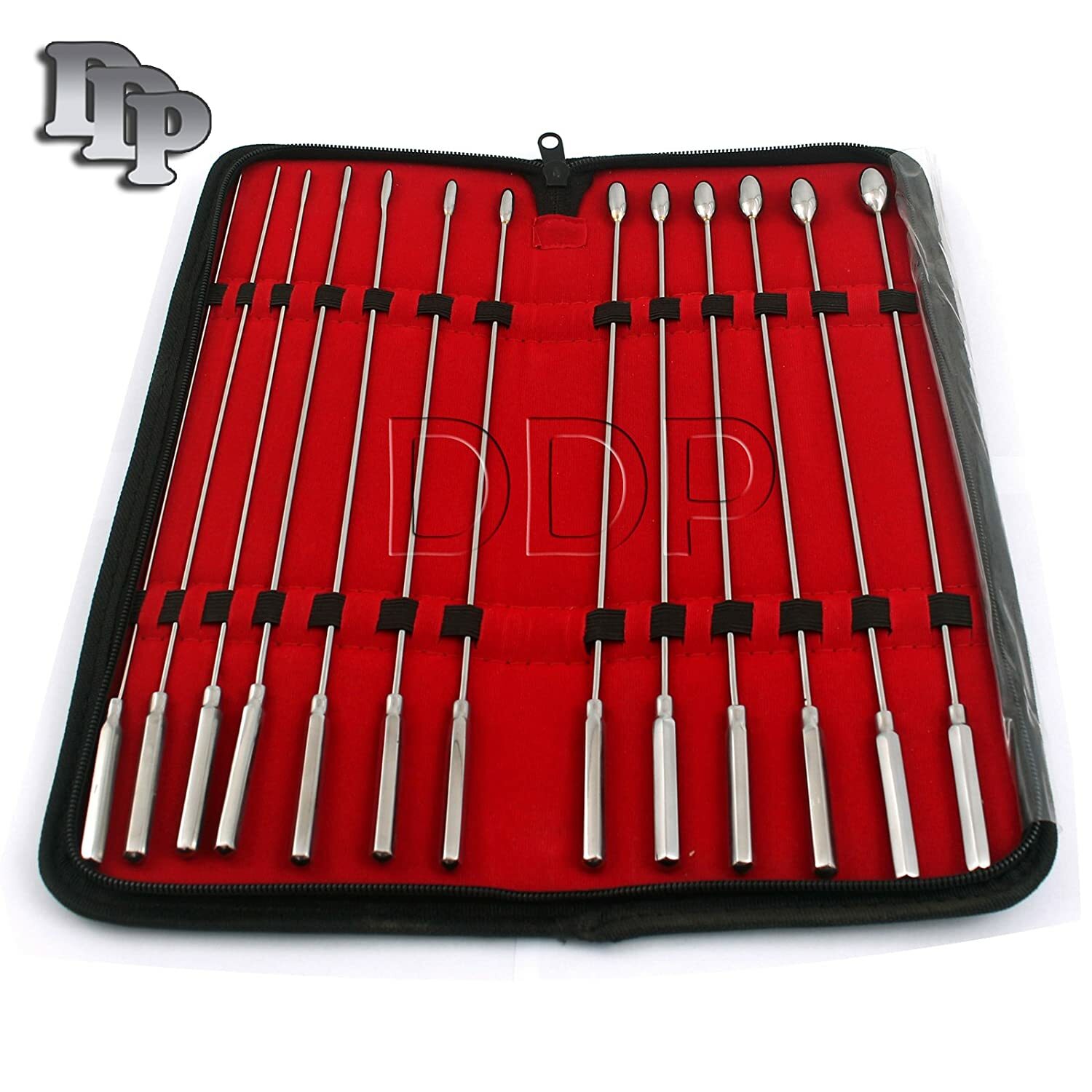 13 Pc Set of Bakes Rosebud Uterine Dilator With Carrying Case-German