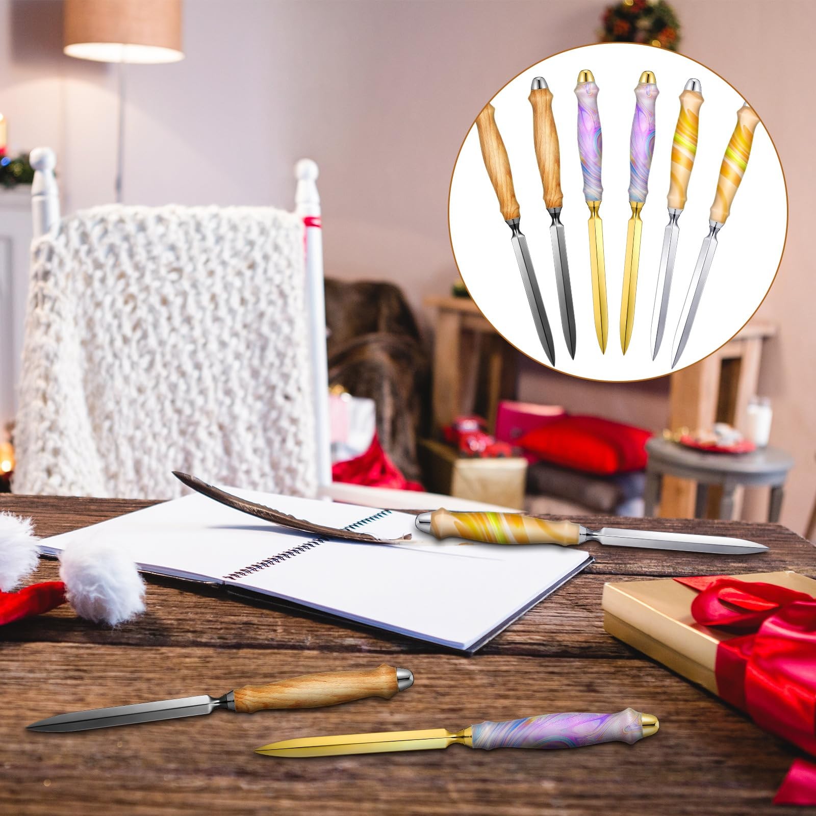 9 Set Letter Opener Woodturning Project Kit DIY Envelope Slitter Paper Mail Kits