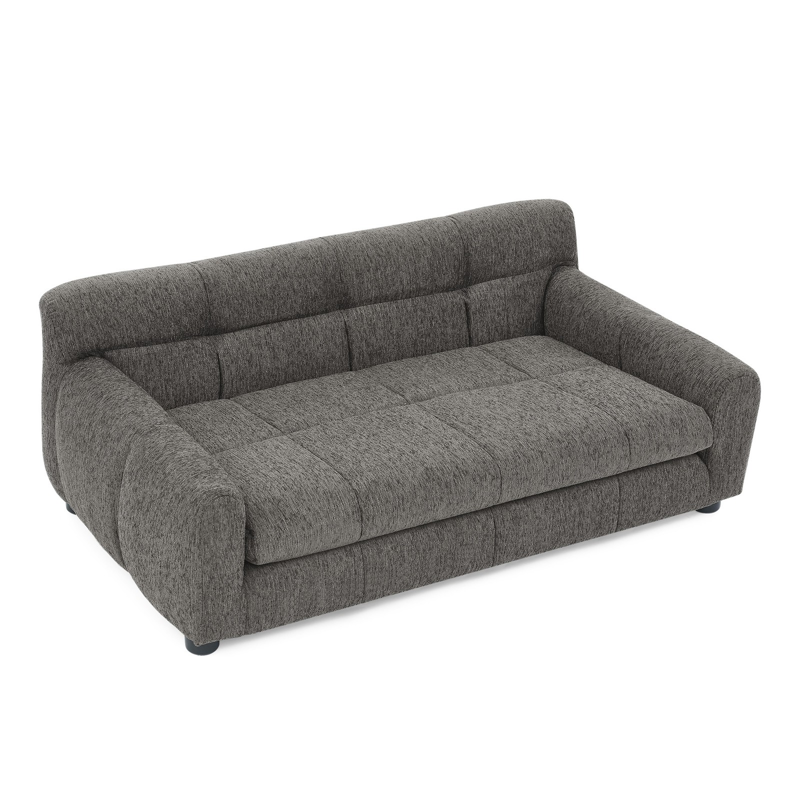 Soft Comfortable Pet Sofa Backrest Armrests Suitable for Small Medium Dogs Gray